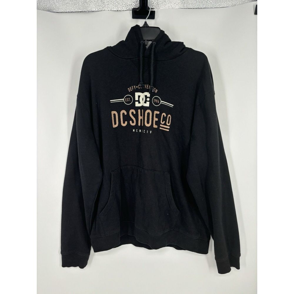 DC Shoes Vintage Y2K Skater Graphic Hoodie Sweatshirt Grunge‎ Mens Size Large